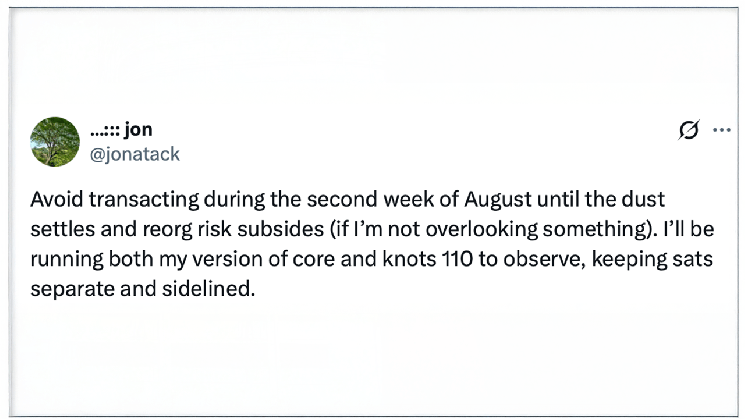 
			Разраб Bitcoin Core предупреждает пользователей о необходимости остановить переводы BTC по мере приближения срока вступления в силу BIP-110		